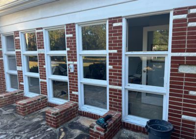 windows in brick wall project