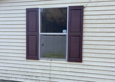 window with shutters after