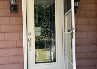 new glass front door