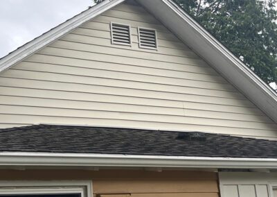 Front of wall before window